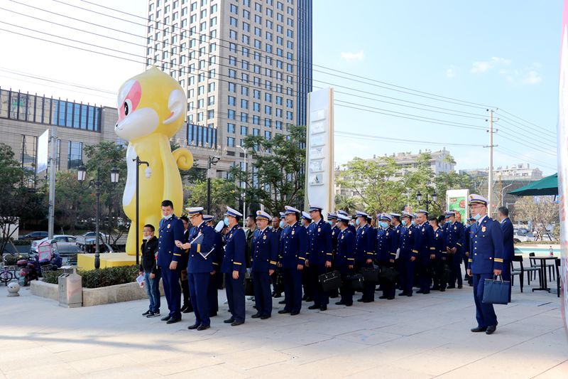 天元广场成典范  消防支队来观摩